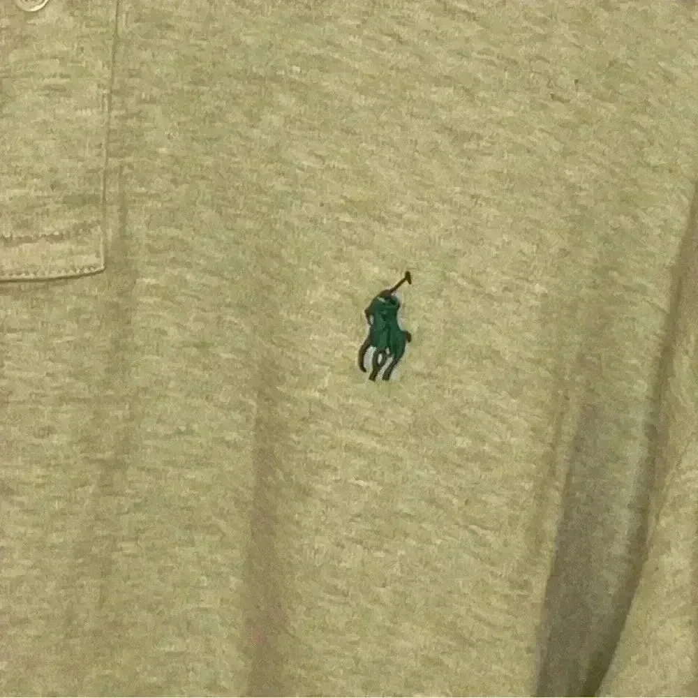 Polo Ralph Lauren Long Sleeve Polo Shirt Men Large Tan 1/4 Button‎ Pullover